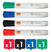 Kit pentru tabla NOBO, 4 markere diverse culori, burete magnetic, spray curatare 50 ml BPTCSL903798