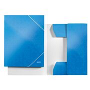 Mapa cu elastic Leitz WOW, carton laminat, A4, 250 coli, albastru BPTCSL820036