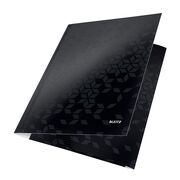 Mapa cu elastic Leitz WOW, carton laminat, A4, 250 coli, negru BPTCSL820095
