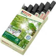 Marker Edding 22 Ecoline, permanent, corp plastic, varf tesit, 1-5 mm, negru BPTCED000313