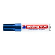 Marker permanent Edding 500, corp metalic, varf retezat 2-7 mm, albastru BPTCED5003