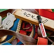 Marker permanent Edding 500, negru, corp aluminiu, varf retezat, 2-7 mm, negru BPTCED5001