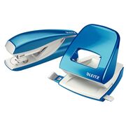 Perforator metalic Leitz WOW 5008 NeXXt Series, cutie, 30 coli, albastru BPTCSL802006