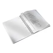 Caiet de birou Leitz WOW, PP, A4, cu spira, matematica, albastru metalizat BPTCSL020202