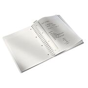 Caiet de birou Leitz WOW, PP, A4, cu spira, matematica, albastru metalizat BPTCSL020202