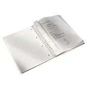 Caiet de birou Leitz WOW, PP, A4, cu spira, matematica, turcoaz metalizat BPTCSL020208