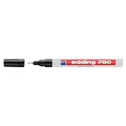 Marker permanent, Edding 780, cu vopsea, corp aluminiu, varf rotund, 0.8 mm, negru BPTCED7801