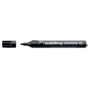 Marker permanent Edding 2000C, corp metalic, varf rotund, 1.5-3 mm, negru BPTCED20001