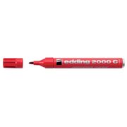 Marker permanent Edding 2000C, corp metalic, varf rotund, 1.5-3 mm, rosu BPTCED20002