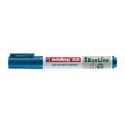Marker permanent Edding 22 Ecoline, corp plastic, varf tesit 1-5 mm, albastru BPTCED000311