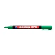 Marker permanent Edding 370, corp plastic, varf rotund, 1 mm, verde BPTCED3704