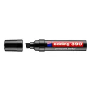 Marker permanent Edding 390, corp plastic, varf retezat 4-12 mm, negru BPTCED3901