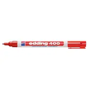 Marker permanent Edding 400, corp plastic, varf rotund, 1 mm, rosu BPTCED4002
