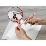 Marker permanent Edding 750, cu vopsea, corp metalic, varf rotund, 2-2-4 mm, albastru BPTCED7503