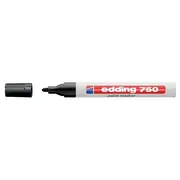 Marker permanent Edding 750, cu vopsea, corp metalic, varf rotund, 2-2-4 mm, negru BPTCED7501