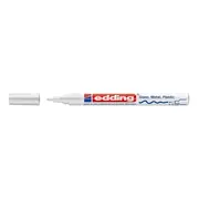 Marker permanent Edding 751 cu vopsea, corp metalic, varf rotund, 1-2 mm, alb BPTCED751000
