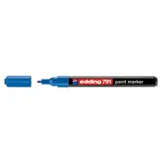 Marker permanent Edding 791, cu vopsea, corp plastic, varf rotund , 1-2 mm, albastru BPTCED7913