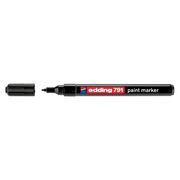 Marker permanent Edding 791, cu vopsea, corp plastic, varf rotund , 1-2 mm, negru BPTCED7911