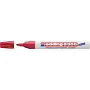 Marker permanent Edding 8300 Industrial, corp metalic, varf rotund, 1.5-3 mm, rosu BPTCED083002