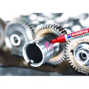 Marker permanent Edding 8750, cu vopsea, corp aluminiu, varf rotund, 2-4 mm, alb BPTCED875049