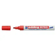 Marker permanent Edding 8750, cu vopsea, corp aluminiu, varf rotund, 2-4 mm, rosu BPTCED87502