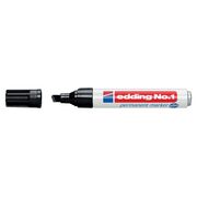 Marker permanent Edding No. 1, corp aluminiu, varf retezat, 1-5 mm, negru BPTCED11