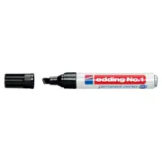 Marker permanent Edding No. 1, corp aluminiu, varf retezat, 1-5 mm, negru BPTCED11