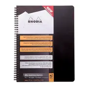 MeetingBook cu spira A4+ Rhodiactive, 80 file, negru BPTCCF1199404
