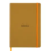 Notebook A5 Rhodiarama, 80 file, ivory, dictando, auriu BPTCCF1173824