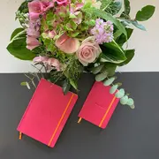 Notebook A5 Rhodiarama, 80 file, ivory, dictando, roze BPTCCF1174128