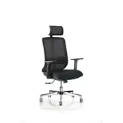 Scaun Vertigo, cu tetiera, stofa, negru BPTCPL800133