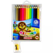 Creioane colorate Astra triunghiulare Astrino, 12 bucati/set BPTCAZ221004