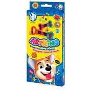 Creioane colorate Astra triunghiulare Astrino, 12 bucati/set BPTCAZ221004