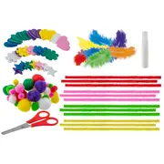 Galetusa Creative Craft, 8 forme, spuma, pompoane, lipici, pene BPTCJK100069