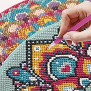 Pictura cu diamante Mandala Creative Craft, diametru canvas 30 cm BPTCJK260016