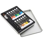 Set 16 piese Creative Craft, culori acuarela in cutie de metal BPTCJK000500