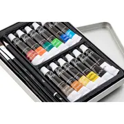 Set 16 piese Creative Craft, culori acuarela in cutie de metal BPTCJK000500