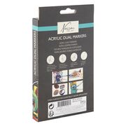 Set 6 markere cu capat dublu si vopsea acrilica Nassau Fine Art BPTCJK125531