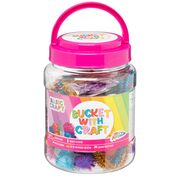 Set accesorii Creative Craft, 3 tuburi de lipici in galetusa roz BPTCJK100070