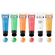 Set culori metalice acrilice Creative Craft, 6 culori, 75 ml BPTCJK000757