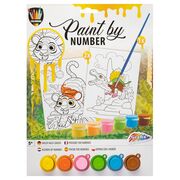 Set pictura pe numere Creative Craft, A4, 6 culori, 2 planse, 1 pensula BPTCJK150057