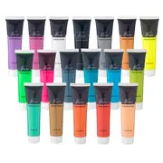 Tempera acrilica, Fine Art, 18 culori, culori fluo si metalice, 36 ml/culoare, BPTCJK141739