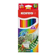 Creioane pe baza de apa Kores, cu pensula, 12 bucati/set BPTCKS093812