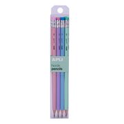 Display seturi 12 creioane Apli Nordik grafit, HB, cu radiera, 12 pachete/set BPTCAL018824
