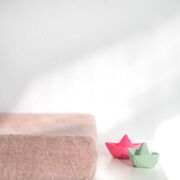 Husa De Protectie Rosa Pentru Salteaua De Infasat ,   Bumbac Buclat, Elastic Pe Contur, 80x50 Cm, Bonjourbebe Pjbc2rz101-037