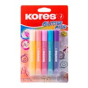 Lipici Kores, culori pastelate, 10 g, 5 culori/blister BPTCKS075001