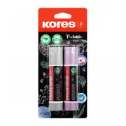 Lipici solid Kores, metalizat, 20 g, 2 bucati/blister BPTCKS992520