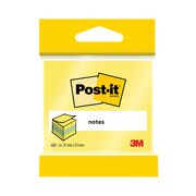 Minicub notite adezive, Post-it, galben/verde, 51 x 51 mm, 400 file, 100% PEFC BPTC3M110136