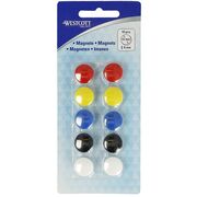 Set 10 magneti Westcott, d15 mm, diverse culori, sustin 3/4 coli, 80g BPTCWS108060