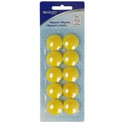 Set 10 magneti Westcott, d25 mm, galben, sustin 4/6 coli, 80g BPTCWS108110
